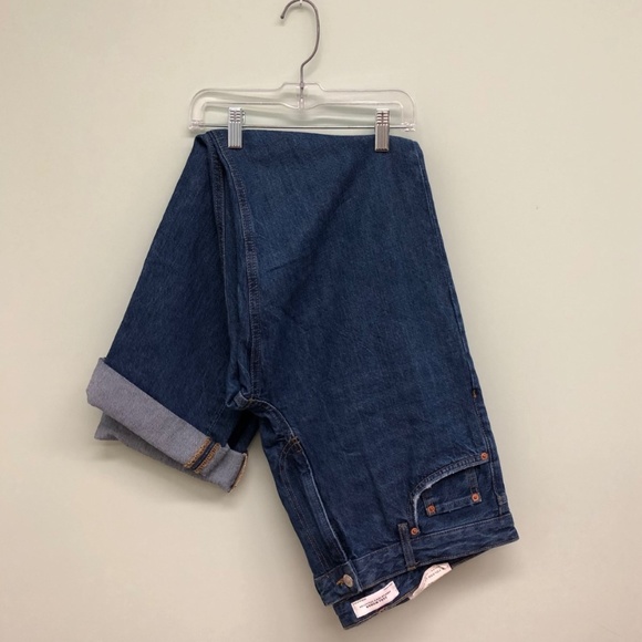 Zara Denim - Zara | Women's Folded Up Straight leg Jeans | Blue | Size 8